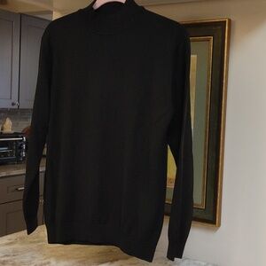 John Ashford Black Wool Sweater